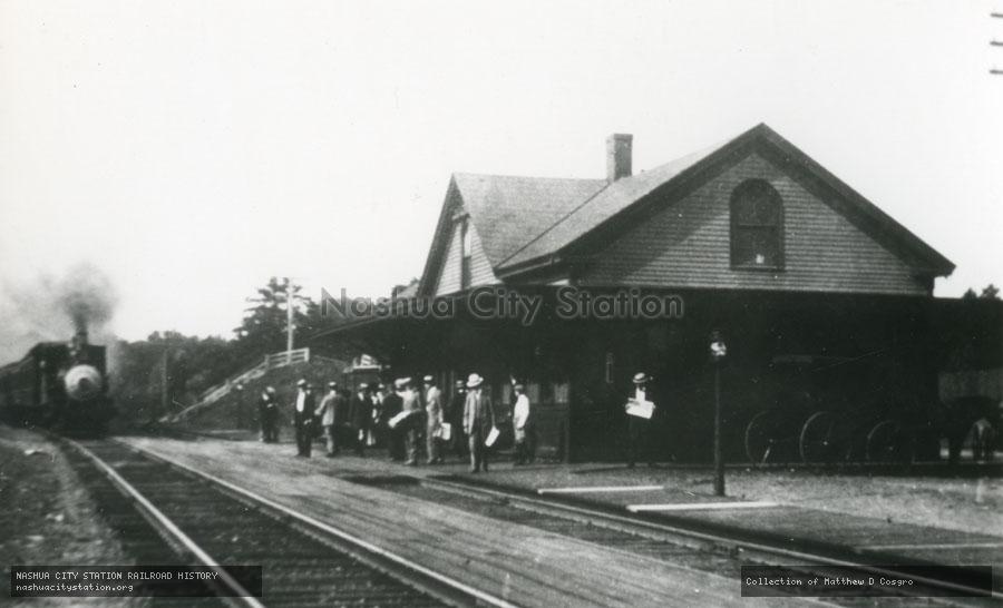 Postcard: Railroad Station, Sharon, Massachusetts